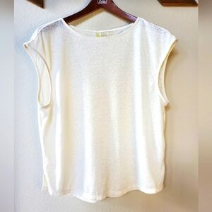 Zella Women's Ivory Muscle Top. Size M